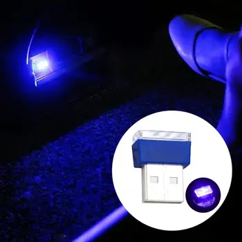 

5 Colors Mini USB LED Wireless Lamp Car Atmosphere Car Light Ambient Accessories Interior UK Light Colorful Modeling Light A1A9