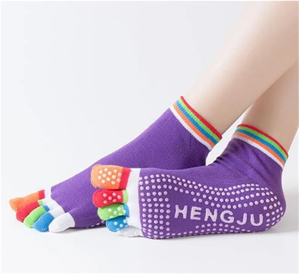 SPORTSHUB противоскользящие женские носки для йоги быстросохнущие носки для пилатеса и балета хорошее сцепление для леди хлопок спортивные носки NR0129 - Цвет: Оранжевый