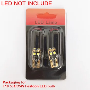 

Blisters package for T10 festoon LED panels bulb LED blister for T10 W5W LED roof width light C5W Festoon LED boot panels light