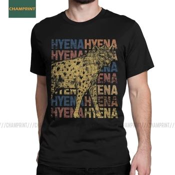 

Hyena Animal T-Shirt for Men Africa Safari Wilderness Nature Furry Awesome Pure Cotton Tees Crew Neck Short Sleeve T Shirts New