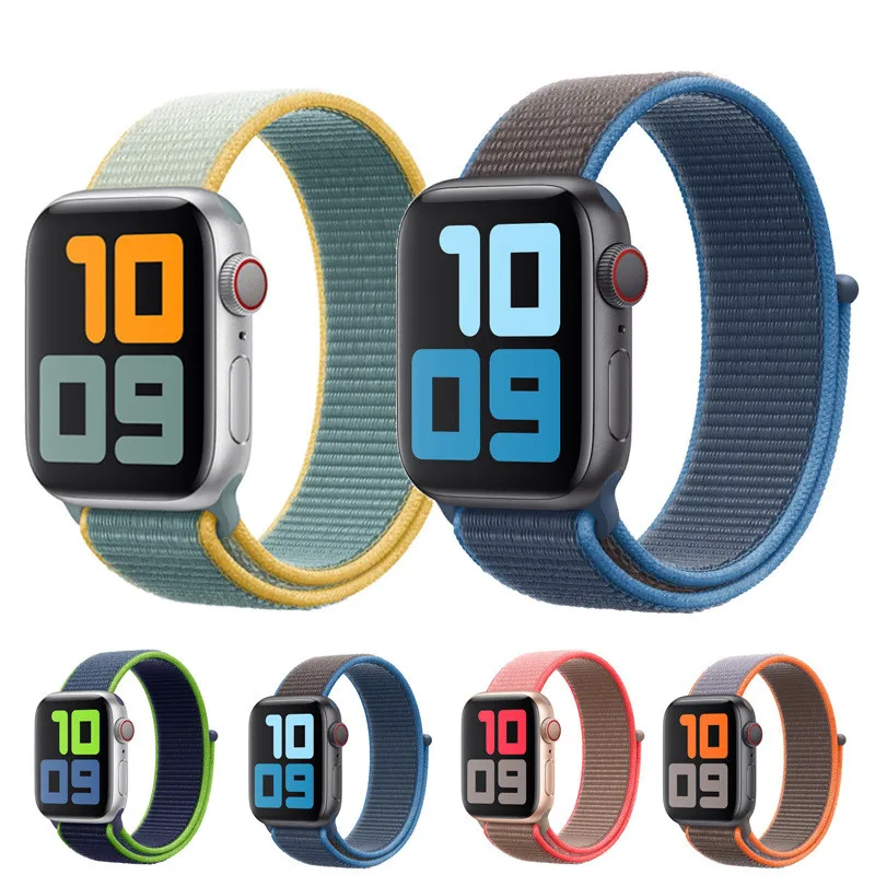 Нейлоновый ремешок apple watch band 44-42/40/38 мм для 5/4/3/2/1 спортивный плетеный браслет
