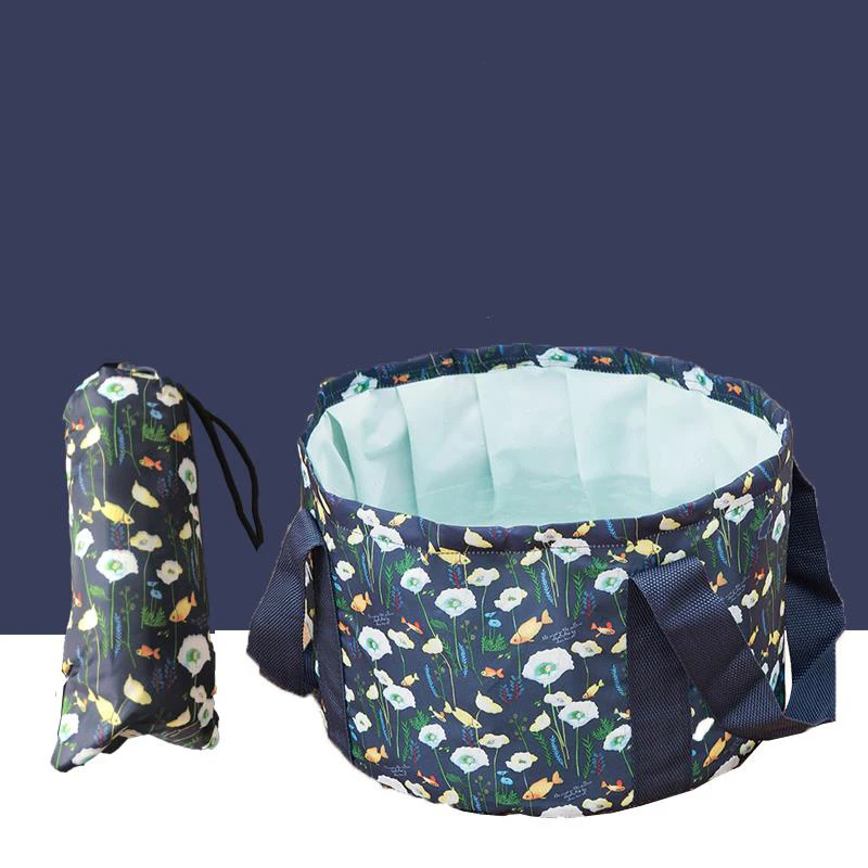Portable Foldable Basin Travel Camping Washbasin Folding Footbath Outdoor Fishing Bucket Wash Clothes Basket
