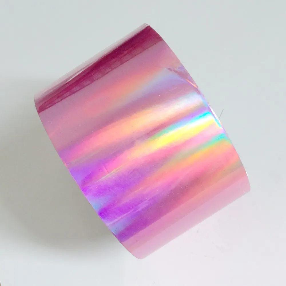 SK104 120 м/рулон Holo оранжевые переводные наклейки Голографическая фольга для ногтей Лазерная Радуга DIY Советы для дизайна ногтей наклейки - Цвет: SK104