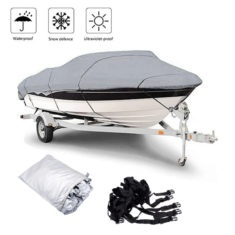 

Weatherproof Boat Cover Shield 210D Heavy Duty Dustproof Sleeve for Marine Yacht Boating Protective Equipment