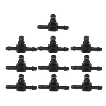 

10 Pcs T Type Connector Pipe Hose Joiner Tube Fuel For Bosch 110 Series Injector