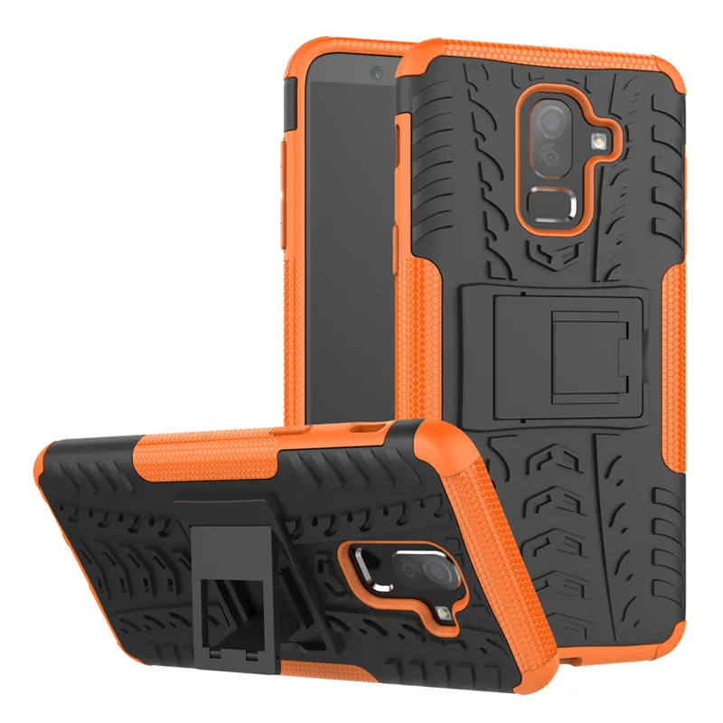 Shock Proof Armor Case Cover Phone Protection For Samsung J7 J5 J3 J2 Pro J4 J6 J8 J7 Duo J2 Prime Plus Core - Цвет: Оранжевый