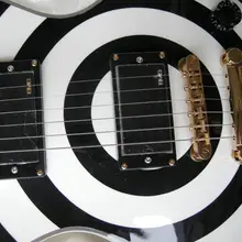 Высокое качество Китай пользовательские музыкальные инструменты ZK электрогитара белый+ черный цвет 8yue23