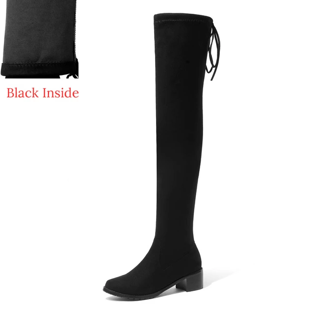 cloth thigh high boots