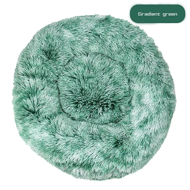 Meijuner 2021 New Long Plush Pet Bed Super Soft Round Dog Bed Washable Dog Kennel Pet Supplies Cushion For Dog Cat Big Cushion 15
