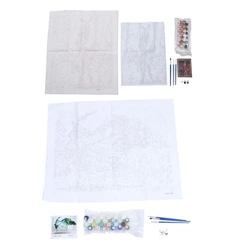 

2 Set DIY Oil Painting Paint By Number Hand Paintworks 16X20 Inches (Frameless) Dancer, Red & Green