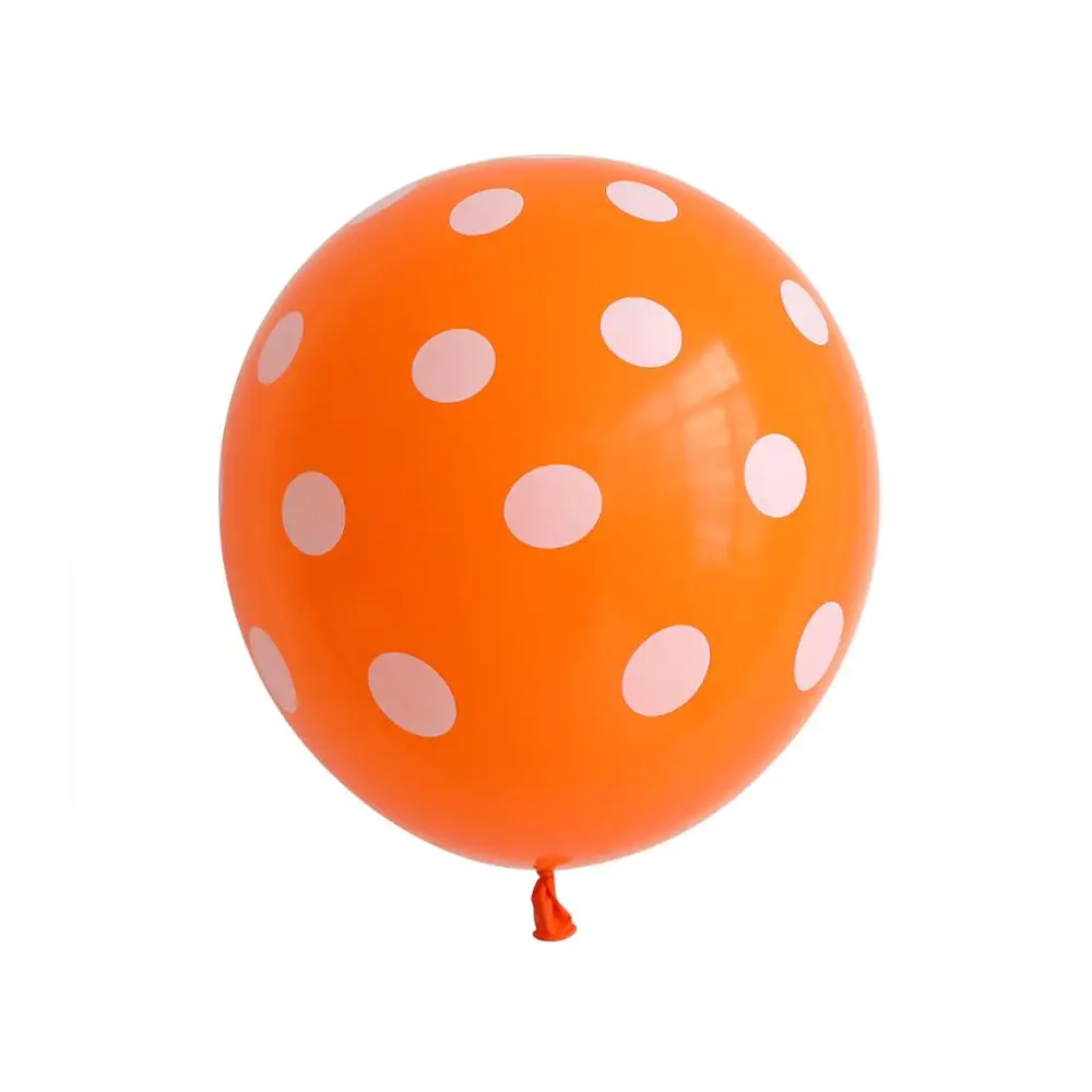 10pcs orange white 10 шт./lotRed и черных латексных шарика в горошек надувные шары Mickey Мышь тема День Рождения globos Свадебные baby shower вечерние украшения - Цвет: 10pcs orange white