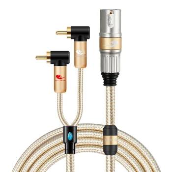 

3 Pin XLR male to 2 x RCA male Phono Audio Stereo Cable for Amplifier Speaker Mixer Console Microphone XLR Y Splitter Cords