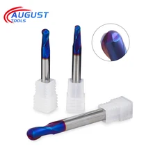 Augusttool – fraise CNC à 2 cannelures en carbure de tungstène R0.5 10.0, fraise en acier inoxydable HRC65