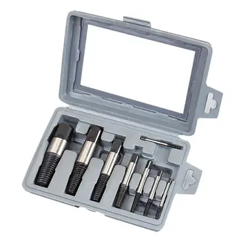 

8pcs Damaged Faucet Triangle Valve Bolt Stud Stripped Remover Broken Screw Extractor Drill Bits Set Plumbing Hand Tool Sets
