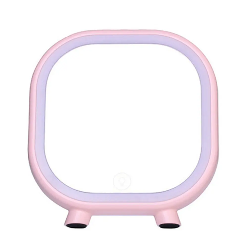 

Led Fill Light Makeup Mirror With Light Round USB Dressing Small Mirror Desktop Bedside Light Storage Single Mirror Storage