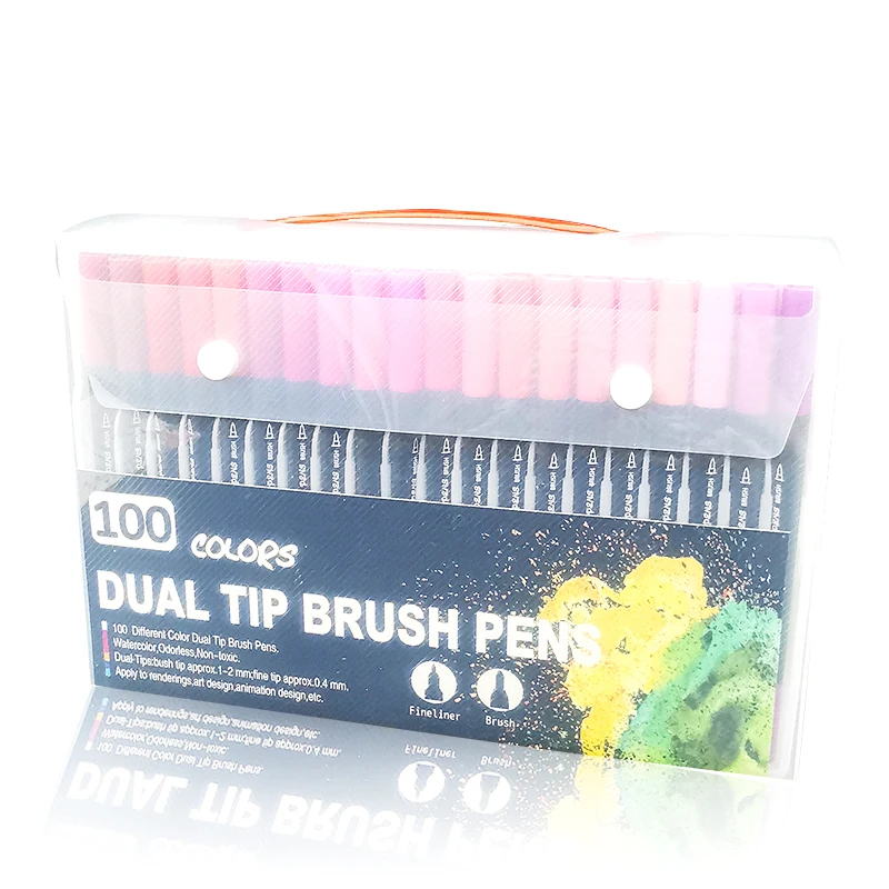 

12/72/100 Colors Watercolor Markers for Drawing Painting Set Professional Brush Pen Graffiti Painting Pencil Art Marker Pens