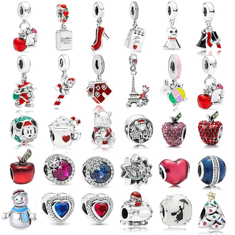 

Boosbiy 1pc 35 Styles Christmas Series Charms Beads Fit Original Pandora Bracelets Necklaces DIY Fashion Accessories Making
