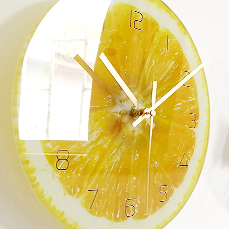 buy Fruit Cartoon Wall Clocks Creative Silent Modern Design Children Home Clock Cute Lovely Orologio Casa Home Decoration SS50WC