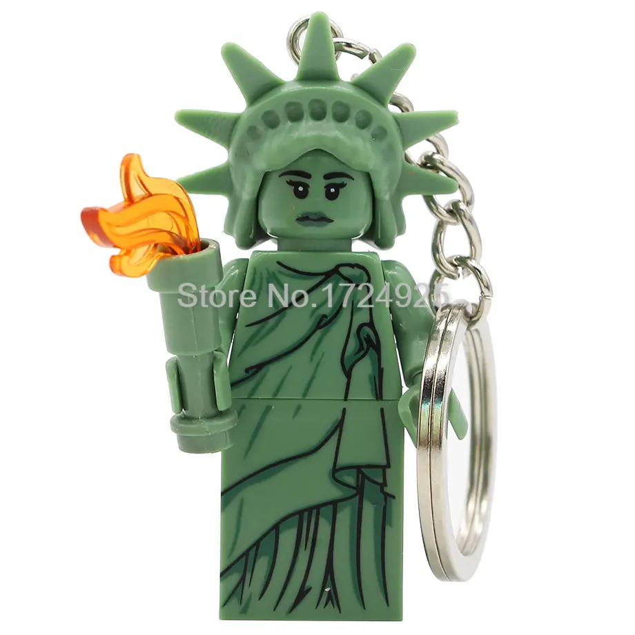 Пряник, курица, единорог, человек, брелок, Статуя Свободы, золото, святой Базз, Лайтер, медуза, ракета, мальчик, ключ, строительные блоки, игрушки - Цвет: Statue Of Liberty