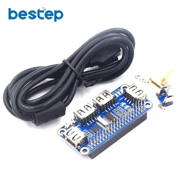 

4 Ports USB HDM HUB HAT for Raspberry Pi 3 / 2 / Zero W Extension Board USB to UART for Serial Debugging compatible with USB