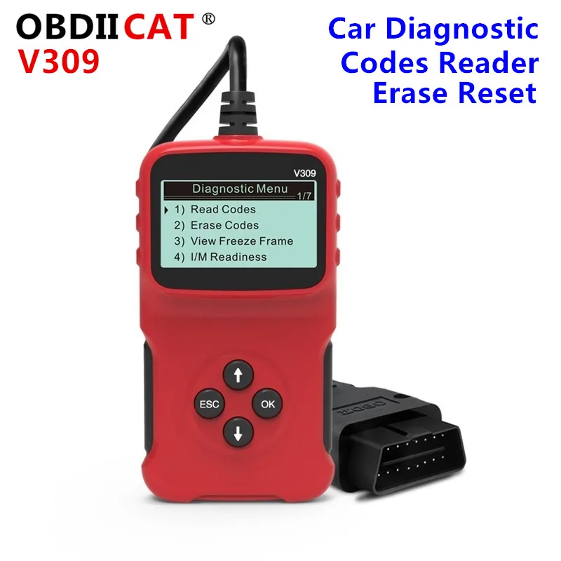 

OBDIICAT V309 ELM327 12V OBD2 сканер кодов автомобиля поддержка полного OBDII Obd 2 Giagnostic функция с многоязычным