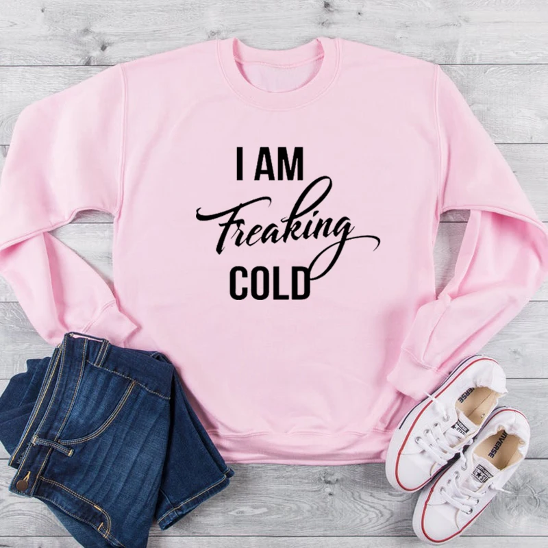Женская толстовка с надписью «I Am Fred Cold», уличная одежда с буквенным принтом, пуловер для девочек, стильный джемпер с длинным рукавом, Прямая поставка