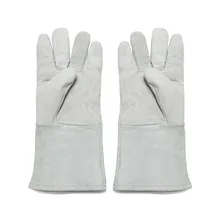 14 дюймов серые перчатки сварщика корова спилок завод садоводство Сварка дровяной печи рабочие перчатки термостойкие длинные секции