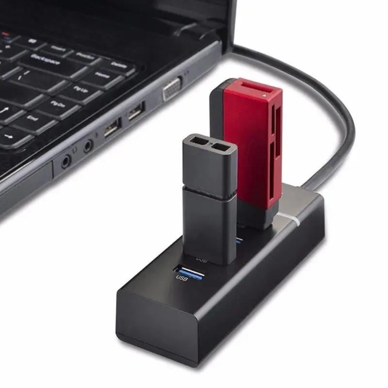4 порта USB 3,0 концентратор широко совместимый высокоскоростной 5 Гбит/с USB разветвитель адаптер расширитель кабель для ПК ноутбук компьютер