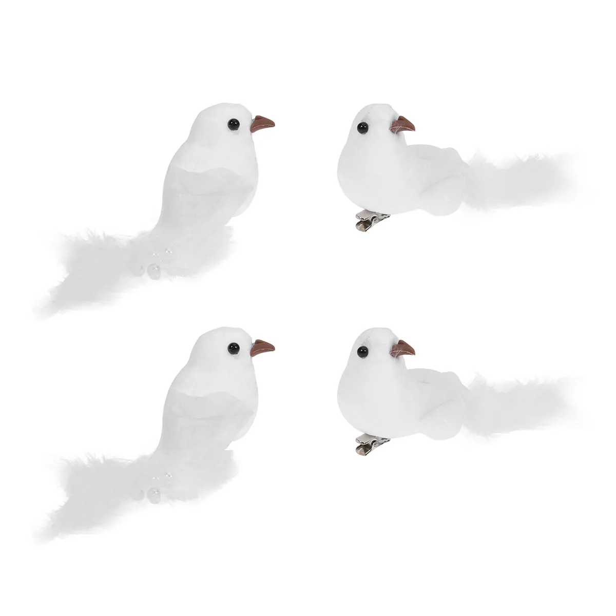 4 шт. искусственные перья птицы пенные птицы белые птицы для украшения дома бонсай декор для сада реквизит для фотосессии декор стола