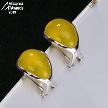 

S925 Fine Jewelry Earrings 925 Sterling Silver Artisan Baltic Retro Exquisite Semi Gemstone waterdrop moldavite