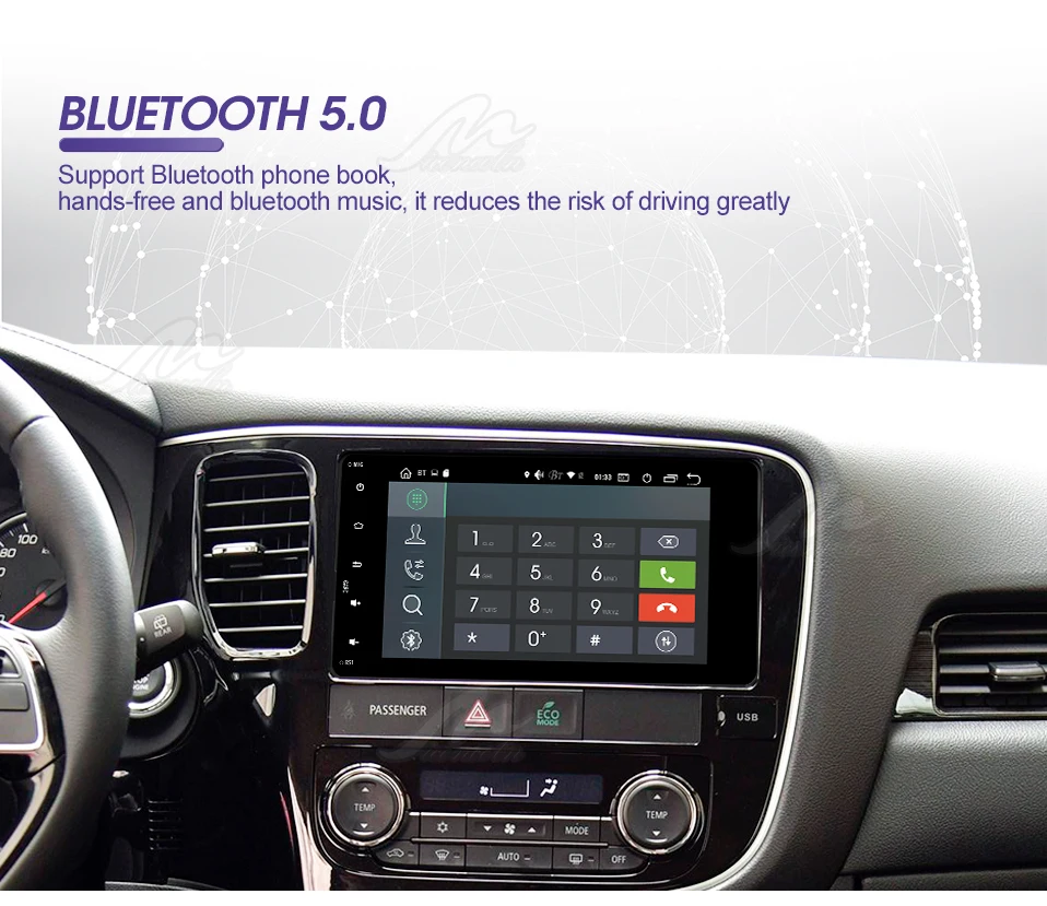 PX30  Android 9.0 2G+32G  car dvd radio video gps navigation for Mitsubishi outlander lancer asx 2012 2013 2014