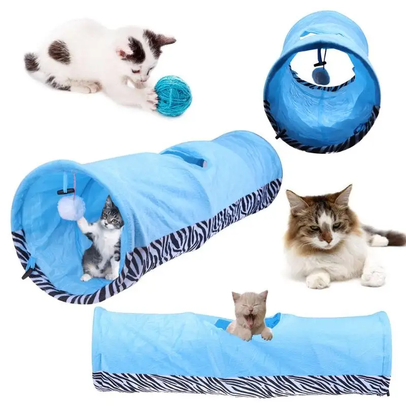 Котенок Кошка Туннель трубы складной Crinkle маленькая игрушка для тренировки питомца