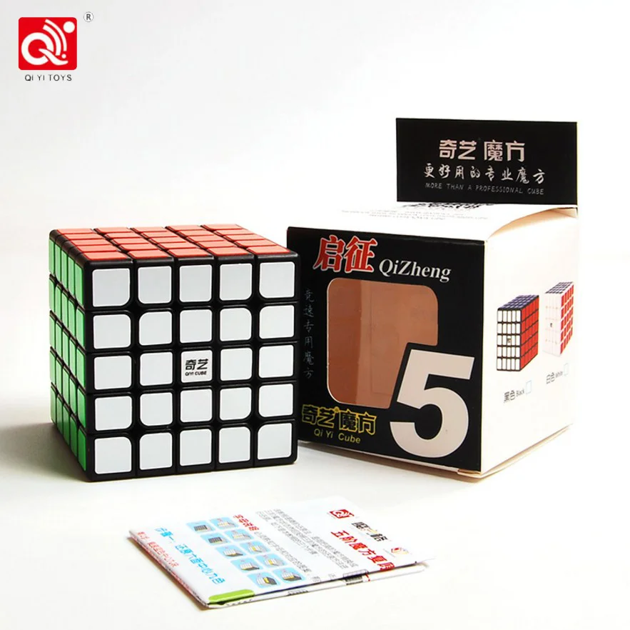 QiYi QiZheng S 5x5x5 волшебный куб скоростная головоломка Профессиональный Neo Magico Cubo черный без наклейки Развивающие игрушки для детей 6 лет
