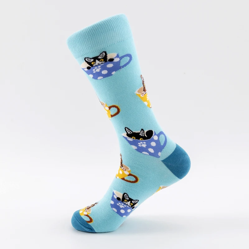 Шахматные хлопковые носки в стиле хип-хоп Happy Cool зимние носки в клетку в полоску с геометрическим рисунком смешные мужские носки женские носки