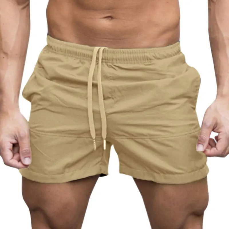 

Men Beach Shorts 2020 New Famous Solid Color Casual Drawstring Short Bottoms Running Clothes for Mens Board Swimwear Shorts