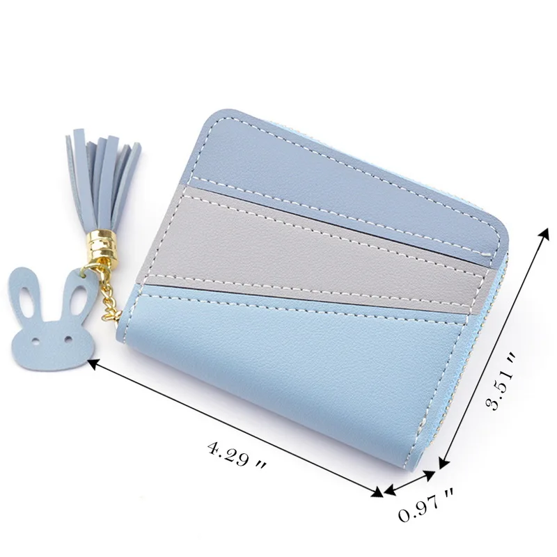 

HEFLASHOR 2019 Women's Cartoon Leather Wallet Women's Handbag Women's Short Card Holder Cute Rabbit Wallet Women's Wallet