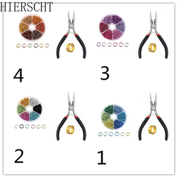 

Jumper Ring Connection Ring Combination Set Diy Jewelry Accessories 6mm Color Open Ring with Tool Set Jewelry Making Supplies