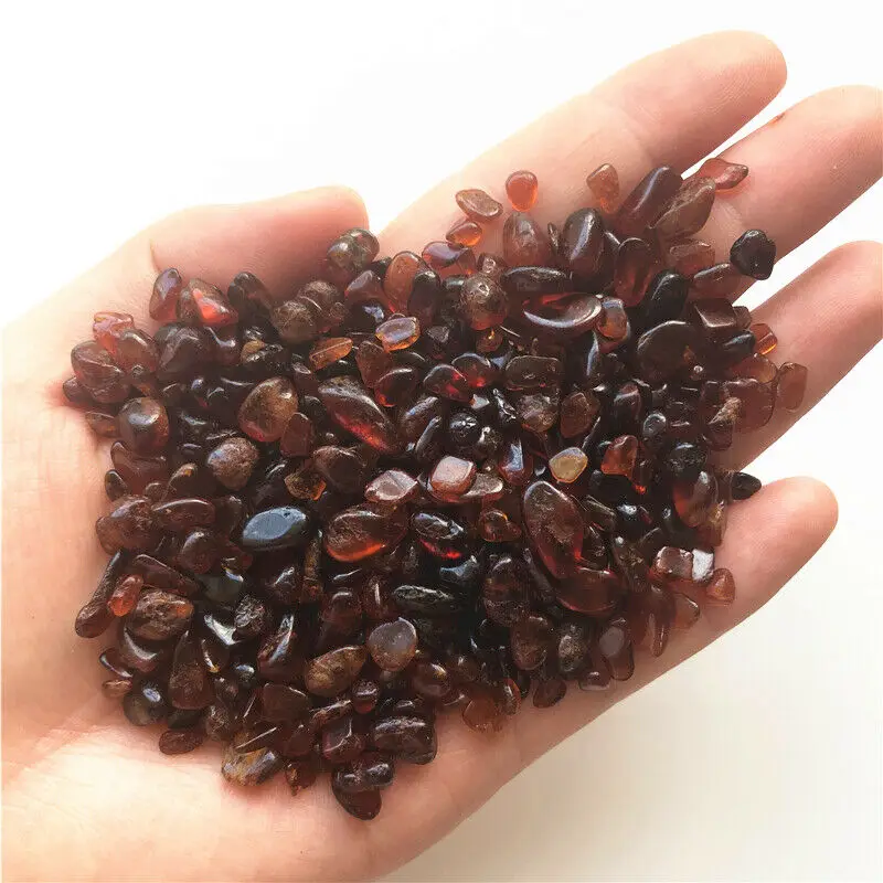 

5-8mm Natural Orange Garnet Stones Crystal Gravels Healing Reiki Polished Crystals Natural Quartz Crystals 50 grams