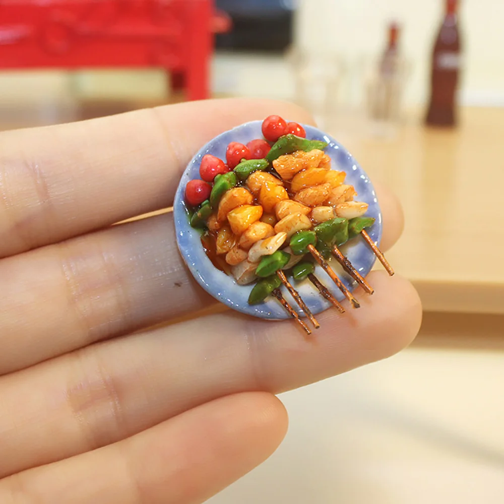 Миниатюрные аксессуары для кукольного домика 1 шт. миниатюрный поднос барбекю