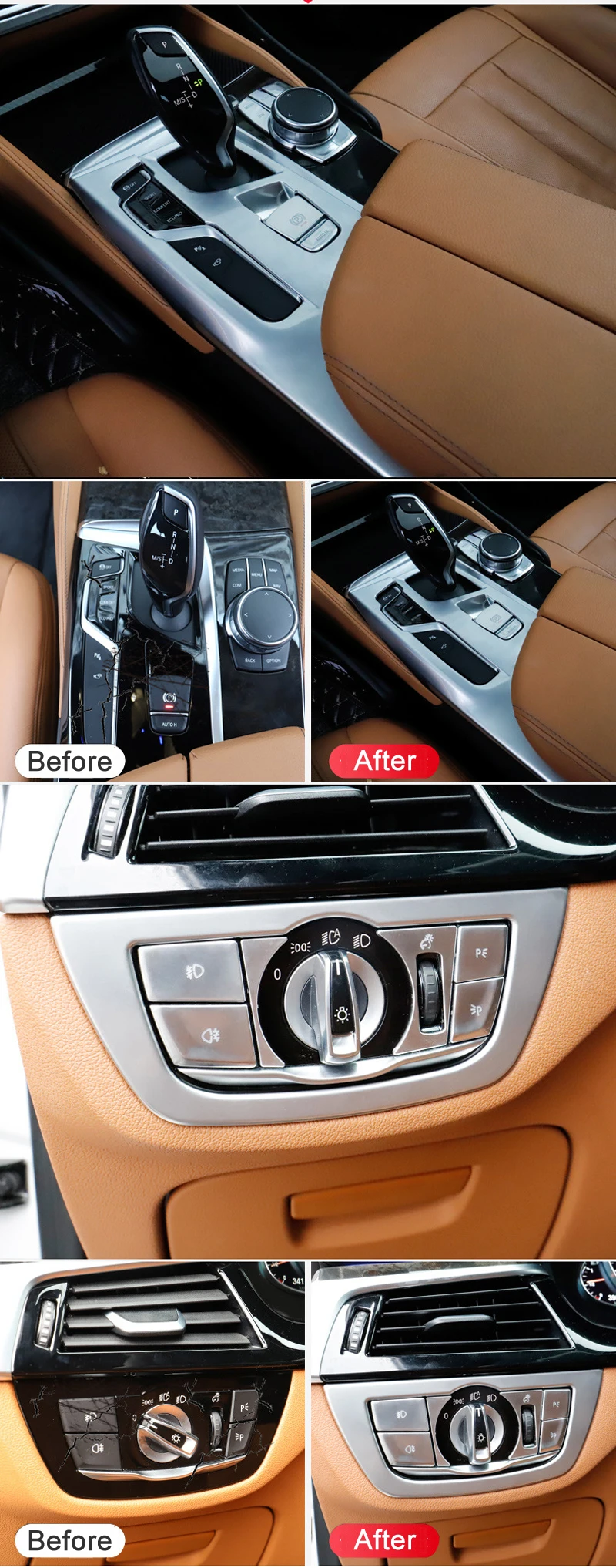 Новое поступление, мультимедийные наклейки на кнопки парковки, Накладка для BMW 5 серии G30 G31-, аксессуары для автомобиля, стильный АБС-хром