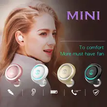 Спортивные Беспроводные bluetooth-гарнитура мини беспроводные наушники Ультра маленький привод общая bluetooth-гарнитура стелс мини-наушники