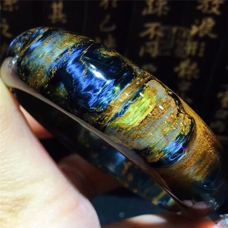 Новое поступление Ручной работы синий натуральный питерсайт камень браслет для женщин ювелирные изделия хорошее качество браслет
