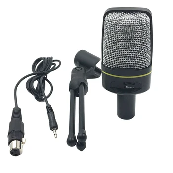 

Online Chatting Recording Podcast Condenser Microphone Handheld Home Gaming Desktop With Stand Broadcasting PC Laptop 3.5mm