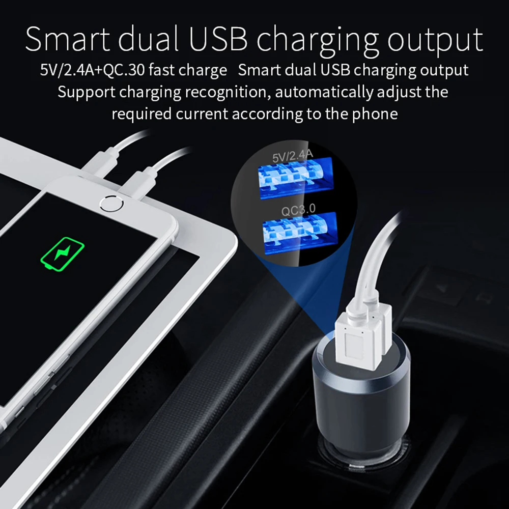 Приемник dab Bluetooth fm-передатчик Автомобильный MP3-плеер QC3.0 двойной USB зарядное устройство Поддержка громкой связи TF AUX воспроизведения музыки с антенной