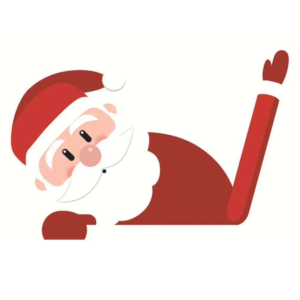 

Christmas Decoration for Santa Claus Waving Car Stickers Styling Window Wiper Decals Rear Windshield Decor