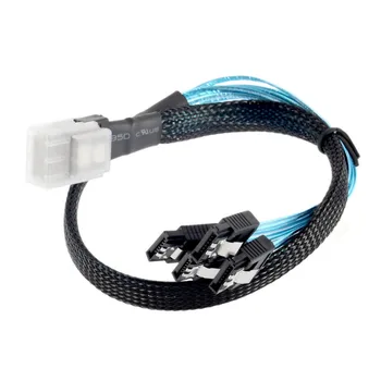 

2017 Newest Mini SAS 4i SFF-8087 36P 36-Pin Male to 4 SATA 7-Pin Splitter Adapter Cable 0.5M Free Shipping