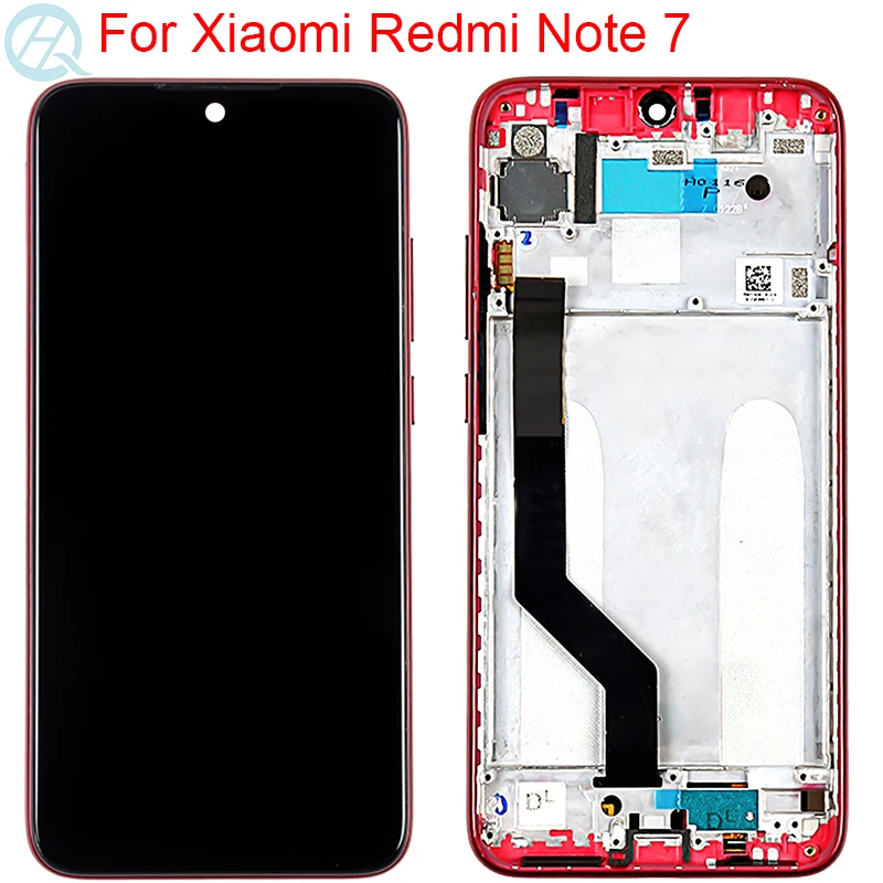 10 сенсорный экран оригинальный ЖК для Xiaomi Redmi Note 7 Pro дисплей с рамкой в сборе 6 3 &quotэкран дисплеем|Экраны