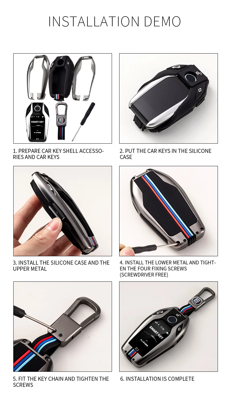 Car Key Case Cover Key Bag For Bmw 1 3 5 7 Series X1 X3 X5 X6 X7 