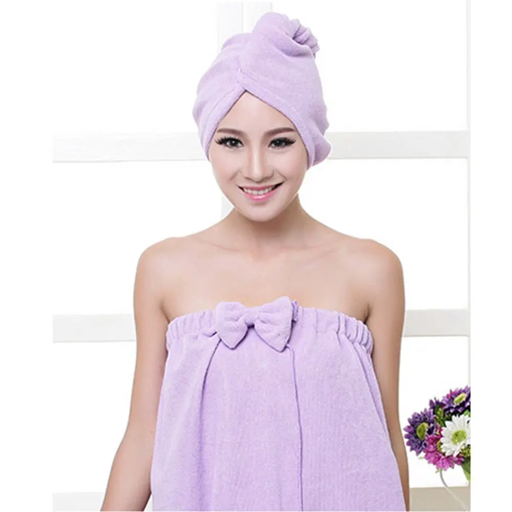 Microfiber Bath Towel Hair Fast Dry Quick Drying Lady Bath Towel Soft Shower Cap Hat For Lady Man Turban Head Wrap Bathing Tools