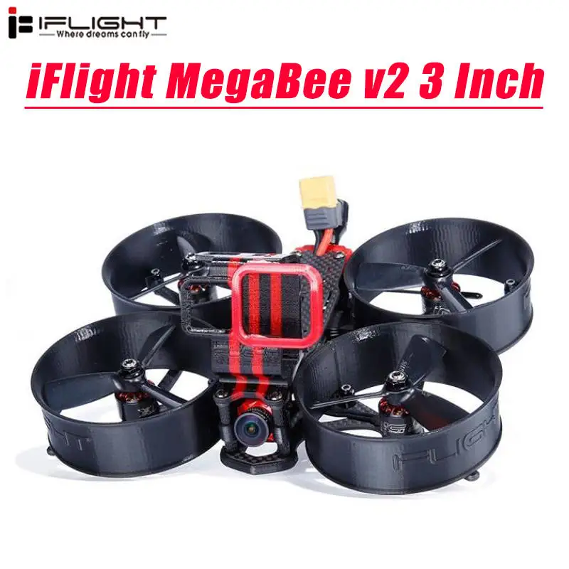 IFlight MegaBee 3 дюймов Cinewhoop небольшой гоночный Дрон с видом от первого лица с управлением от первого лица без контроллера F4 игровые джойстики 2-4S 35A ESC 500 МВт VTX Поддержка GoPro5/6/iPhone 7 Plus 4K камера